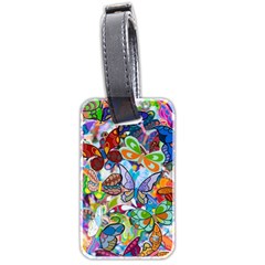 Color Butterfly Texture Luggage Tags (two Sides) by Simbadda