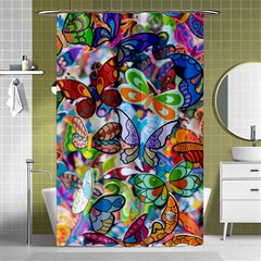 Color Butterfly Texture Shower Curtain 48  X 72  (small)  by Simbadda