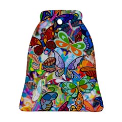 Color Butterfly Texture Bell Ornament (two Sides) by Simbadda