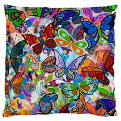 Color Butterfly Texture Large Cushion Case (one Side) by Simbadda