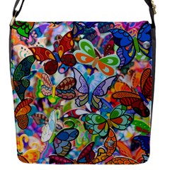 Color Butterfly Texture Flap Messenger Bag (s) by Simbadda