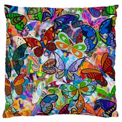 Color Butterfly Texture Standard Flano Cushion Case (one Side) by Simbadda