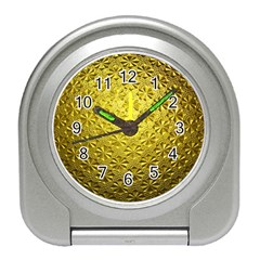 Patterns Gold Textures Travel Alarm Clocks by Simbadda