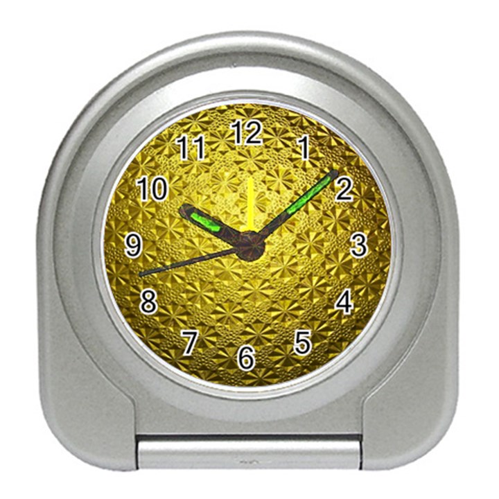 Patterns Gold Textures Travel Alarm Clocks