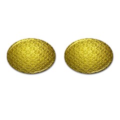 Patterns Gold Textures Cufflinks (oval) by Simbadda