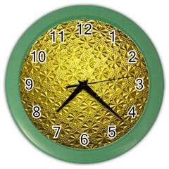 Patterns Gold Textures Color Wall Clocks by Simbadda