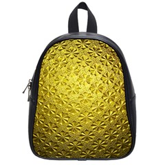 Patterns Gold Textures School Bags (small)  by Simbadda