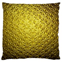 Patterns Gold Textures Large Cushion Case (two Sides) by Simbadda