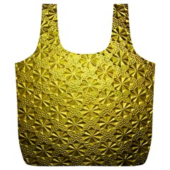 Patterns Gold Textures Full Print Recycle Bags (l)  by Simbadda