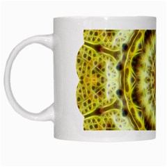 Fractal Flower White Mugs by Simbadda