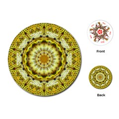 Fractal Flower Playing Cards (round)  by Simbadda