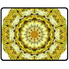 Fractal Flower Fleece Blanket (medium)  by Simbadda