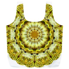 Fractal Flower Full Print Recycle Bags (l)  by Simbadda