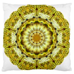 Fractal Flower Large Flano Cushion Case (one Side) by Simbadda