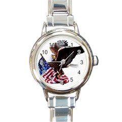 Independence Day United States Round Italian Charm Watch by Simbadda