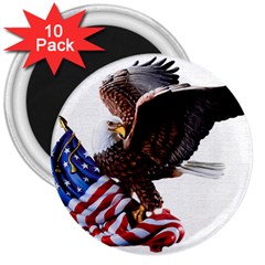 Independence Day United States 3  Magnets (10 Pack)  by Simbadda