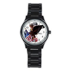 Independence Day United States Stainless Steel Round Watch by Simbadda