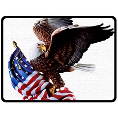 Independence Day United States Double Sided Fleece Blanket (large)  by Simbadda