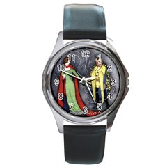 Beauty And The Beast Round Metal Watch by athenastemple