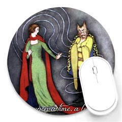 Beauty And The Beast Round Mousepads by athenastemple