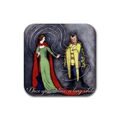 Beauty And The Beast Rubber Coaster (square)  by athenastemple