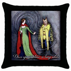 Beauty And The Beast Throw Pillow Case (black) by athenastemple