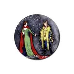 Beauty And The Beast Rubber Coaster (round)  by athenastemple