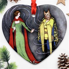 Beauty And The Beast Heart Ornament (two Sides) by athenastemple