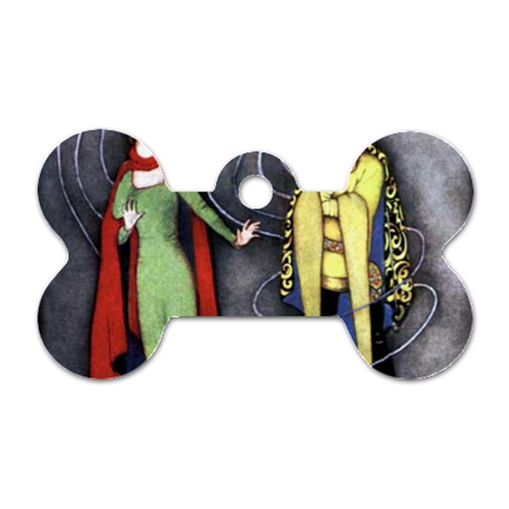 Beauty and the Beast Dog Tag Bone (Two Sides)