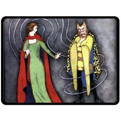 Beauty And The Beast Fleece Blanket (large)  by athenastemple