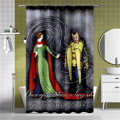 Beauty And The Beast Shower Curtain 48  X 72  (small)  by athenastemple