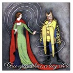 Beauty and the Beast Large Satin Scarf (Square) Front