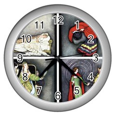 Fairy Tales Wall Clocks (silver)  by athenastemple