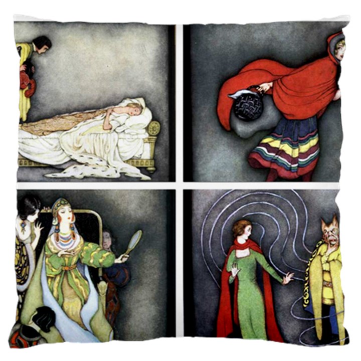 Fairy Tales Large Flano Cushion Case (Two Sides)