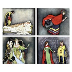 Fairy Tales Double Sided Flano Blanket (small)  by athenastemple