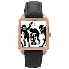 Seven Dwarfs Rose Gold Leather Watch  by athenastemple