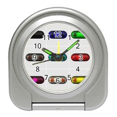 9 Power Button Travel Alarm Clocks by Simbadda