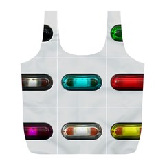 9 Power Button Full Print Recycle Bags (l)  by Simbadda