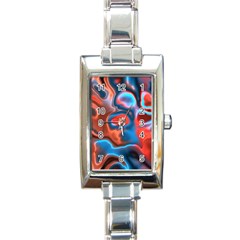 Abstract Fractal Rectangle Italian Charm Watch by Simbadda