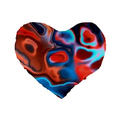 Abstract Fractal Standard 16  Premium Heart Shape Cushions by Simbadda