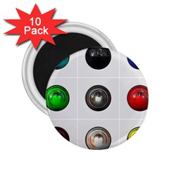 9 Power Buttons 2 25  Magnets (10 Pack)  by Simbadda