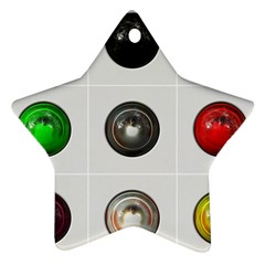 9 Power Buttons Star Ornament (two Sides) by Simbadda