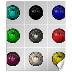 9 Power Buttons Canvas 20  X 24   by Simbadda