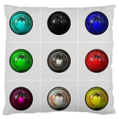 9 Power Buttons Standard Flano Cushion Case (one Side) by Simbadda