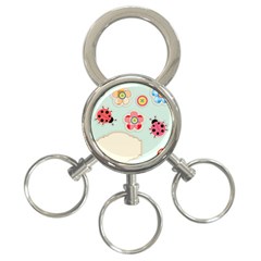 Buttons & Ladybugs Cute 3-ring Key Chains by Simbadda