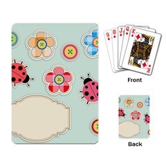 Buttons & Ladybugs Cute Playing Card by Simbadda