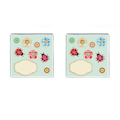 Buttons & Ladybugs Cute Cufflinks (square) by Simbadda