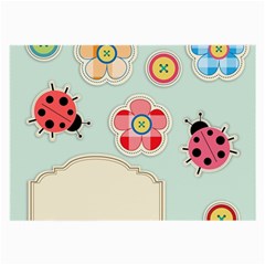 Buttons & Ladybugs Cute Large Glasses Cloth by Simbadda