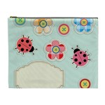 Buttons & Ladybugs Cute Cosmetic Bag (XL) Front