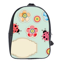 Buttons & Ladybugs Cute School Bags(large)  by Simbadda